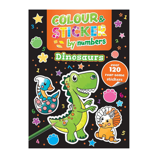 Dinosaurs Colour & Sticker by Numbers