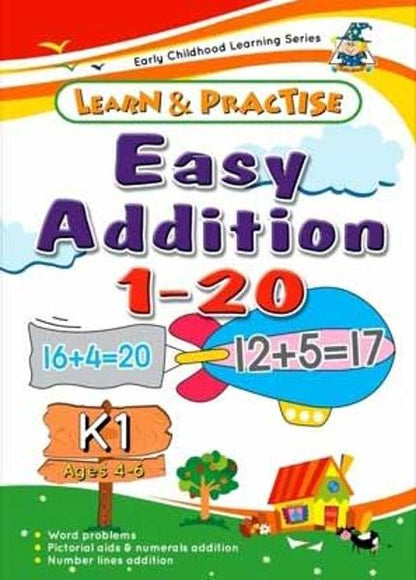 Learn & Practise Workbook Easy Addition 1-20 K1