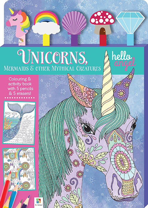 Unicorns and Mermaids 5-pencil Colouring Set