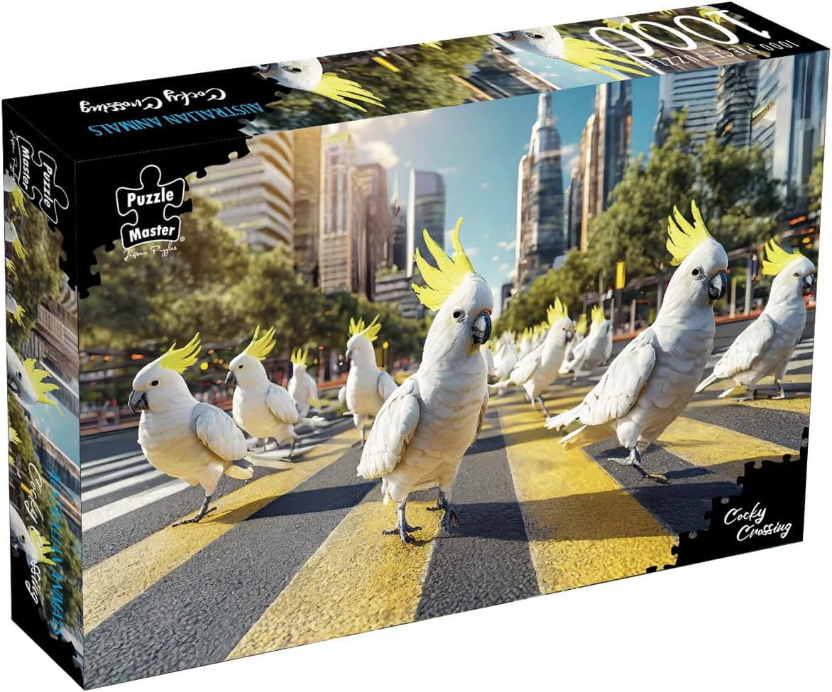 Cocky Crossing 1000pc Jigsaw Puzzle