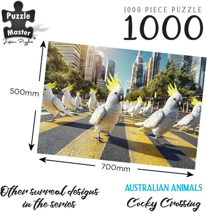 Cocky Crossing 1000pc Jigsaw Puzzle