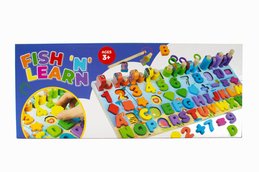 6 in 1 Wooden Fish & Learn Educational Set