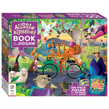 Aussie Alphabet Book and 100pc Jigsaw