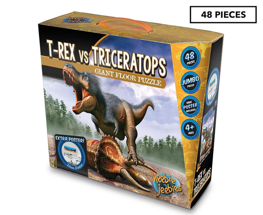 T-Rex vs Triceratops Giant Floor Puzzle