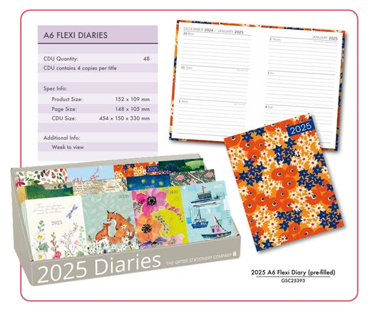 2025 Flexi Diary Assorted