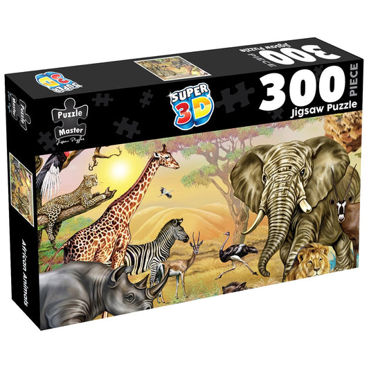 African Animals Super 3D 300pc Jigsaw Puzzle