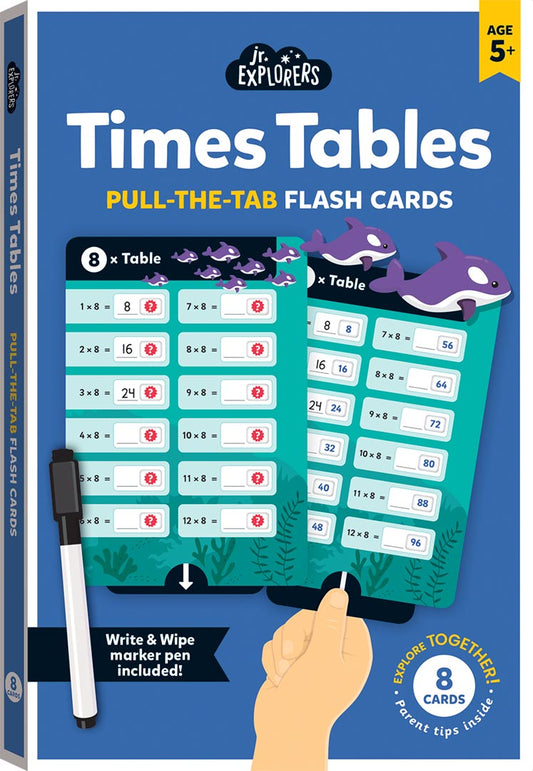 Times Table Pull-the-Tab Flash Cards