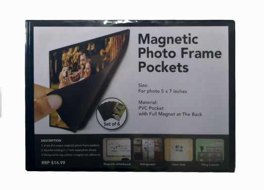 Magnetic Photo Frame Pockets - Set of 6