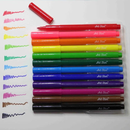 Triangular Washable Markers - 12 Pack