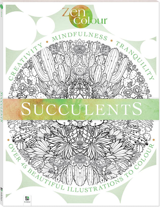 Zen Colour: Succulents Colouring Book