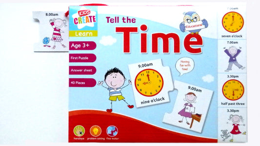 Kids Create Learn: Tell the Time 40pc