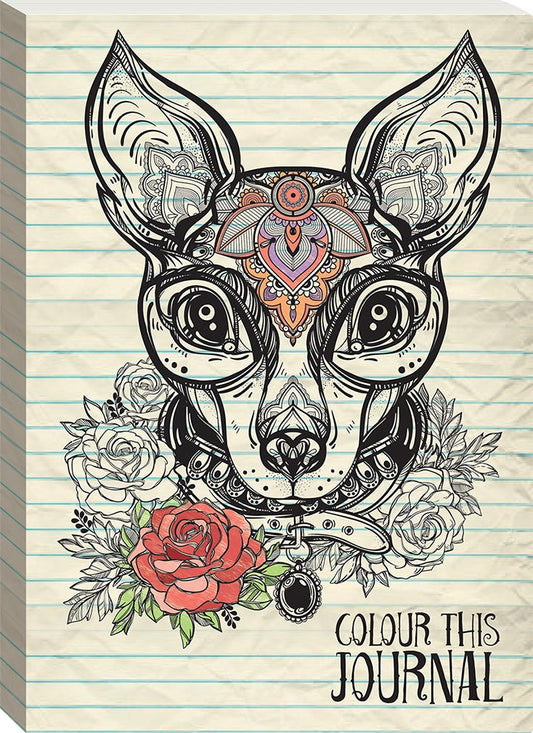 Colour This Journal Decorated Dog