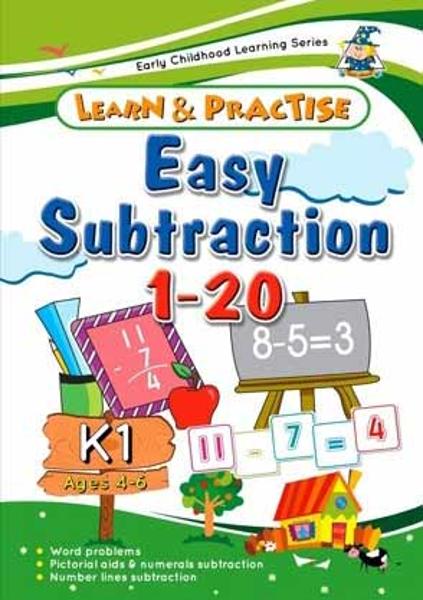 Learn & Practise Workbook Easy Subtraction 1-20 K1