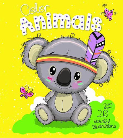 Koala Neon Glitter Colouring Book