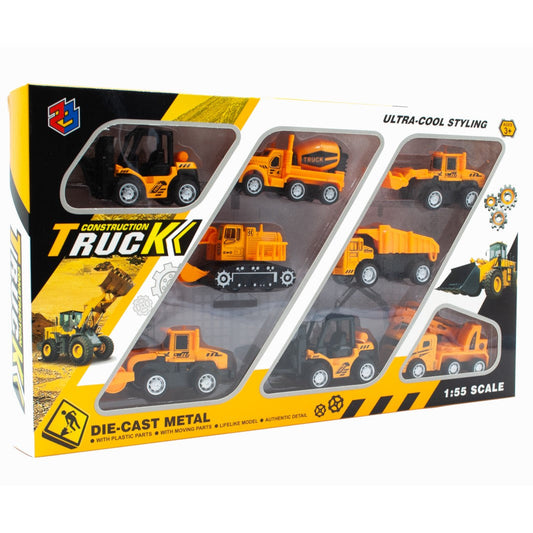 8 Piece Metal Truck Set